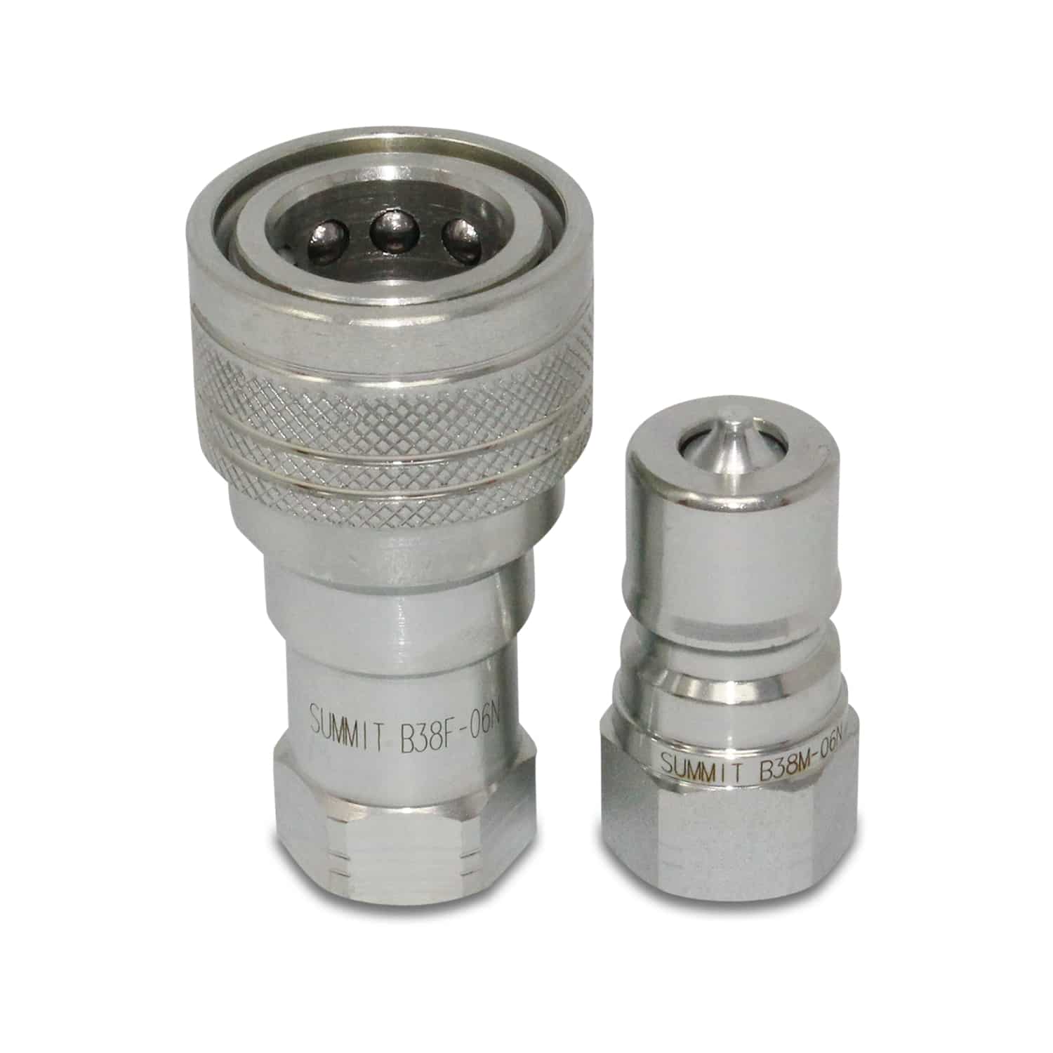 1″ NPT ISO 7241-B Brass Quick Disconnect Hydraulic Coupler Set – Summit Hydraulics