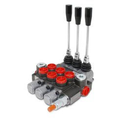 3-Spool Hydraulic Directional Control Valve – 11 GPM, 3600 PSI, Double Acting, Manual