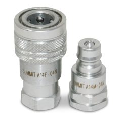 thumbnail image 2 of ISI Hydraulic Quick Coupler Set – ISO 7241-1 B, 1/4 NPT, 4 Pack With Caps & Plugs 2 of 3
