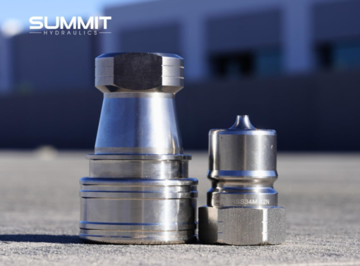 3/4" NPT ISO 7241-B Stainless Steel Quick Disconnect Hydraulic Coupler Set - Image 4
