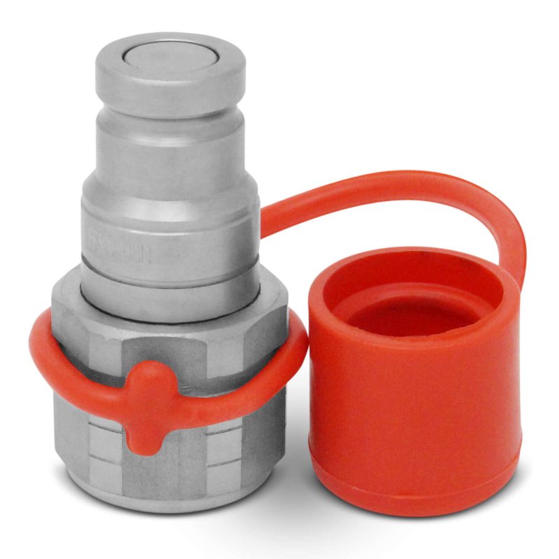 3/8″ Flat Face Hydraulic Female Coupler – 1/2″ NPT Thread, 5076 PSI, 12.12 GPM Max Flow