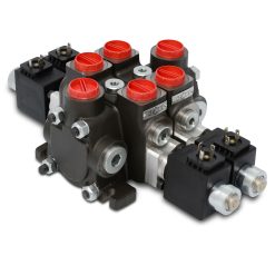 Hydraulic Solenoid Directional Control Valve, Double Acting, 2 Spool, 27 GPM, 12v