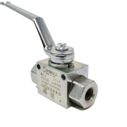 Gemels® 2 Way Ball Valve, Block Style, 1/4" NPT Ports