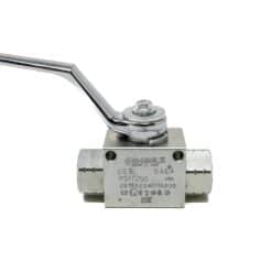 Gemels® 3 Way Ball Valve, Block Style, 1/4" SAE Ports