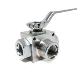 Gemels® 3 Way Ball Valve, Block Style, 3/4" SAE Ports