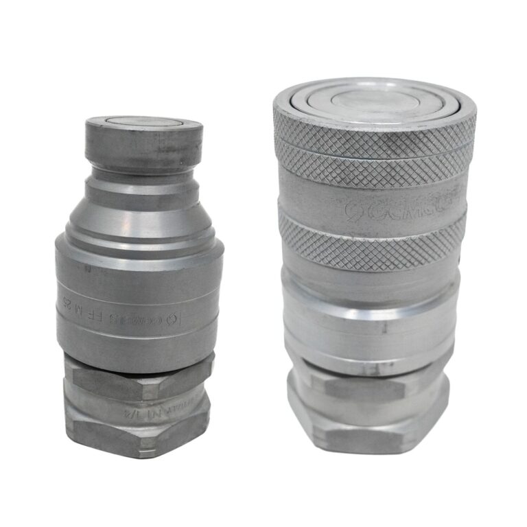 1/4" Ag ISO 5675 Hydraulic Quick Connect Coupler Set With Dust Caps - Pioneer Style, 1/4" NPT Thread