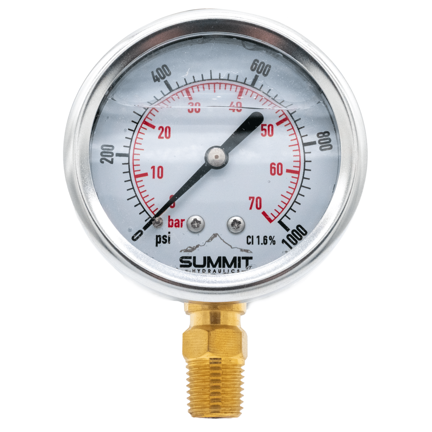 Liquid Filled Pressure Gauge, 2.5" and 4" Face Diameter