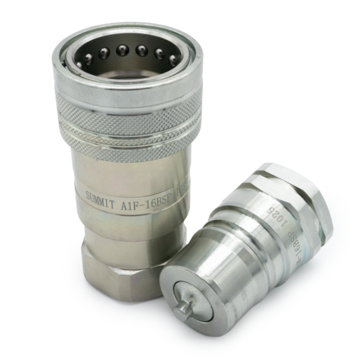 1″ BSP ISO 7241-A Quick Disconnect Hydraulic Coupler Set - Image 2