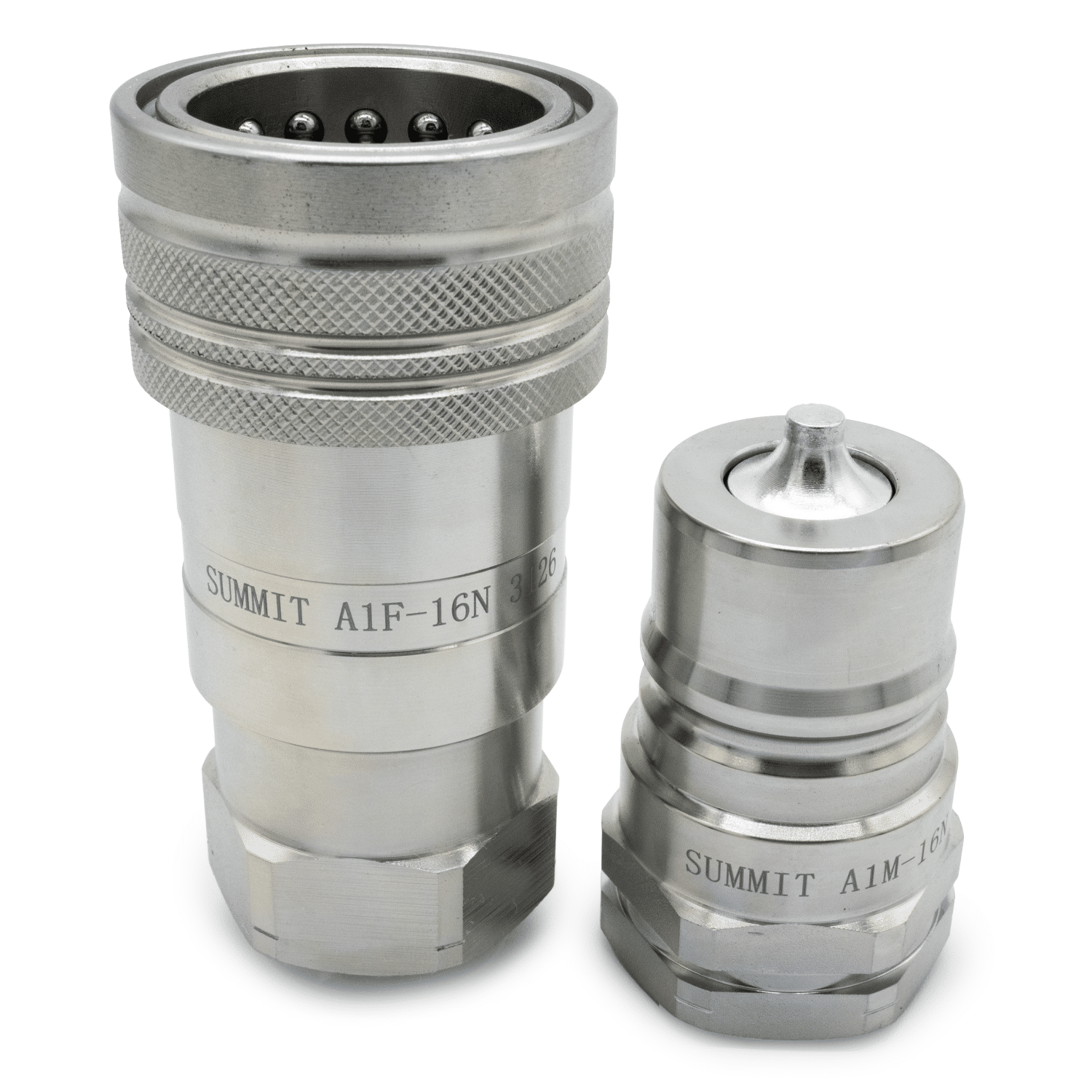 1″ NPT ISO 7241-A Quick Disconnect Hydraulic Coupler Set