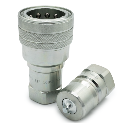 1" BSP ISO 7241-B Quick Disconnect Hydraulic Coupler Set - Image 2